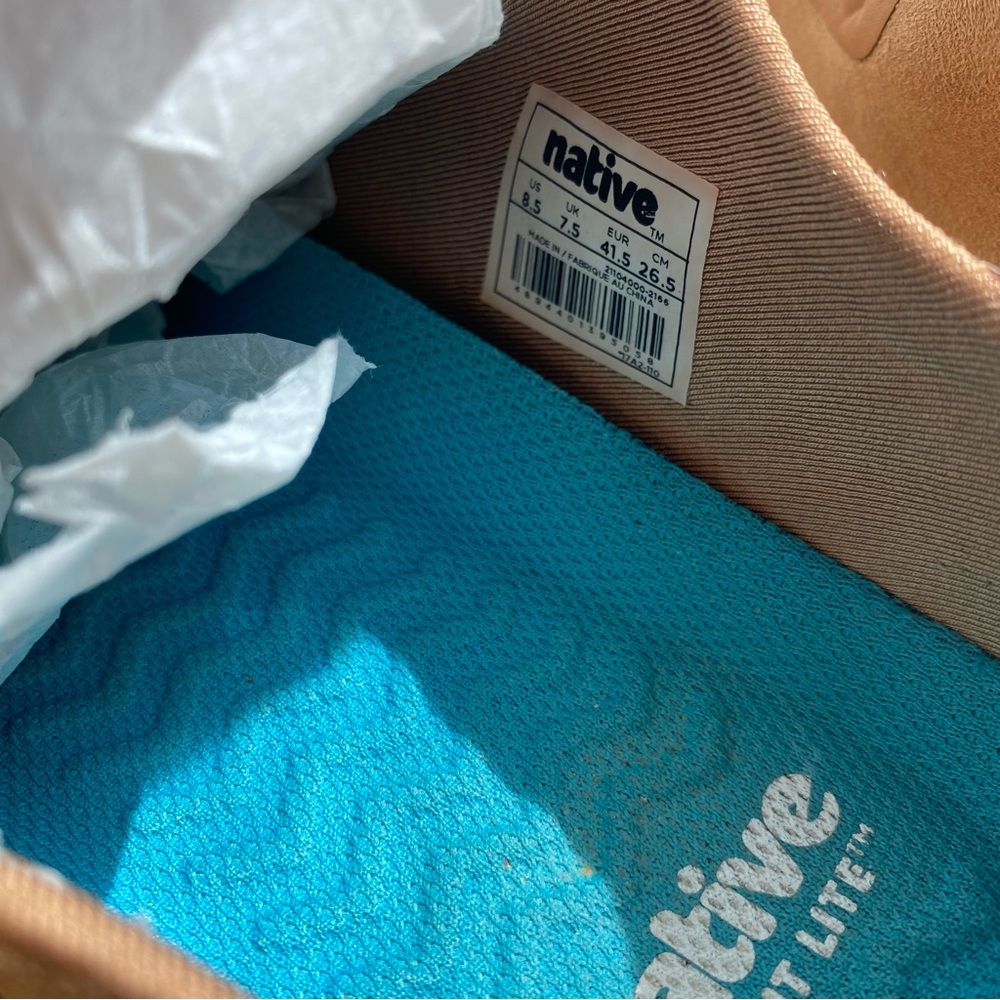 Native Keep It Lite - Men’s Tan Shoes Size 8.5 - Picture 4 of 8